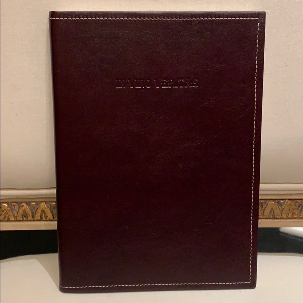 Leather bound wine journal